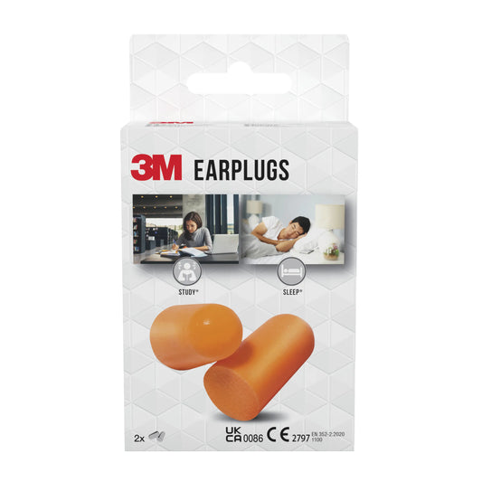 3M™ 1100-vaahdosta valmistetut korvatulpat, SNR 35 dB, 2 paria
