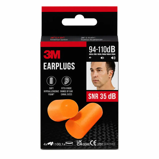 3M™ vaahtomuoviset korvatulpat, SNR 35 dB, 4 paria