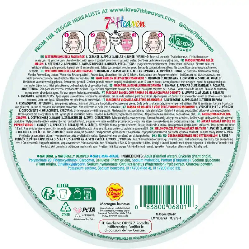 7 Heaven -kasvonaamio, Chupa Chups -vesimeloni-jelly