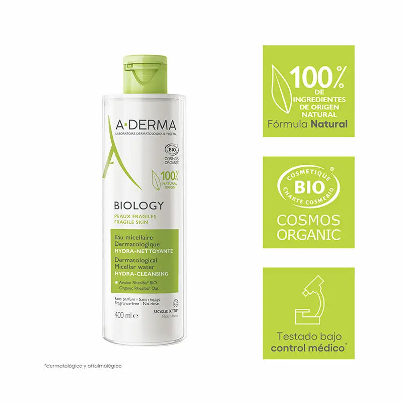 A-Derma Biology dermatologinen misellivesi 400 ml