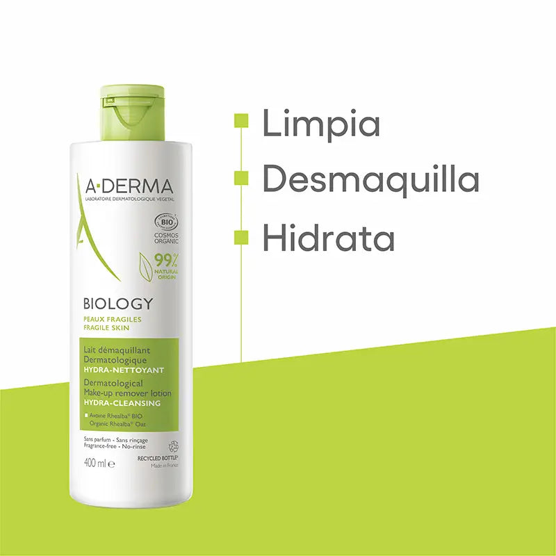 A-Derma Biology dermatologinen meikinpoistoaine 400 ml