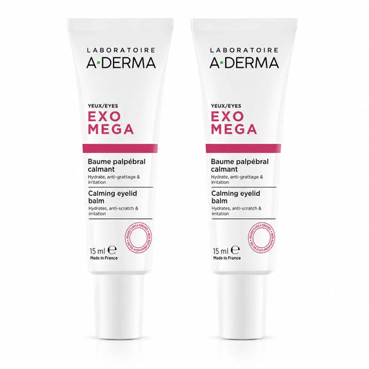 A-Derma Exomega rauhoittava silmäluomivoide, 15 ml, 2 kpl:n pakkaus
