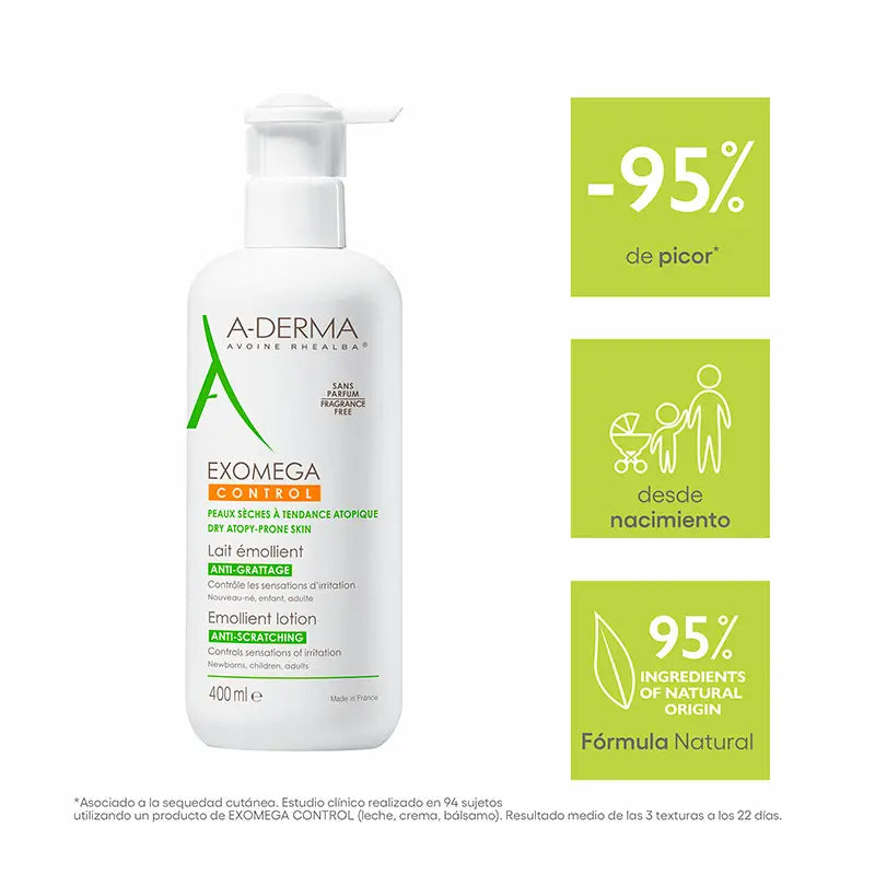 A-Derma Exomega Control pehmentävä vartalovoide 400 ml