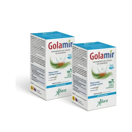 Aboca Golamir 2Act alkoholiton kurkkusuihke, 30 ml, 2 kpl:n pakkaus