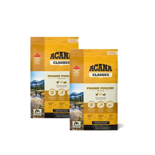 Acana Canine Adult Classics Prairie Poultry 14,5 kg, koiranruoka, 2 kpl:n pakkaus