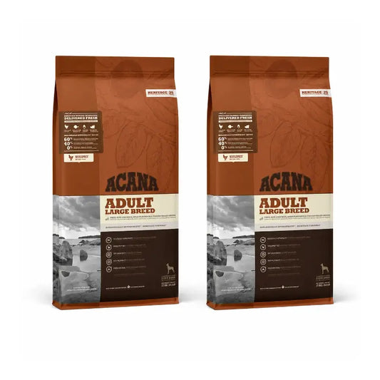 Acana Canine Adult Heritage Large Breed 17Kg dog food 2-pack