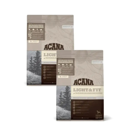 Acana Canine Adult Light -pakkaus, 2 x 2 kg koiranruokaa