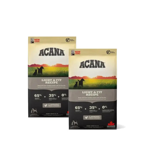 Acana Canine Adult Light -pakkaus, 2 x 2 kg koiranruokaa