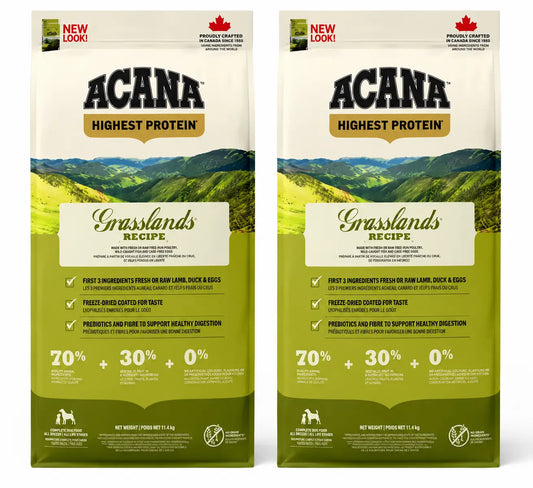 Acana Canine Adult Regionals Grasslands Prairie 11,4 kg koiranruoka, 2 kpl:n pakkaus
