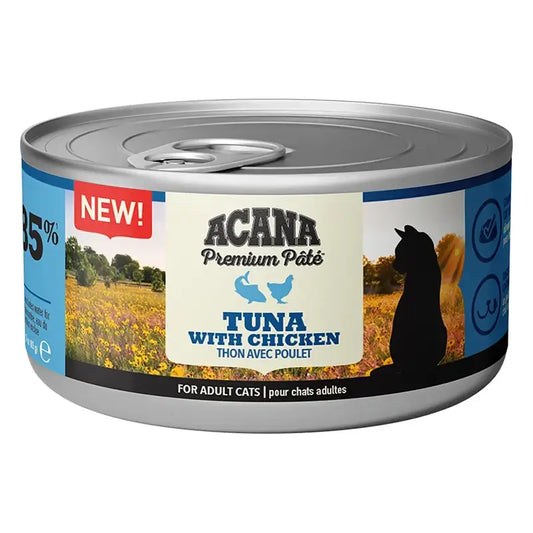 Acana Feline Premium -tonnikala- ja kanapatee, 24 x 85 g, kissan märkäruoka
