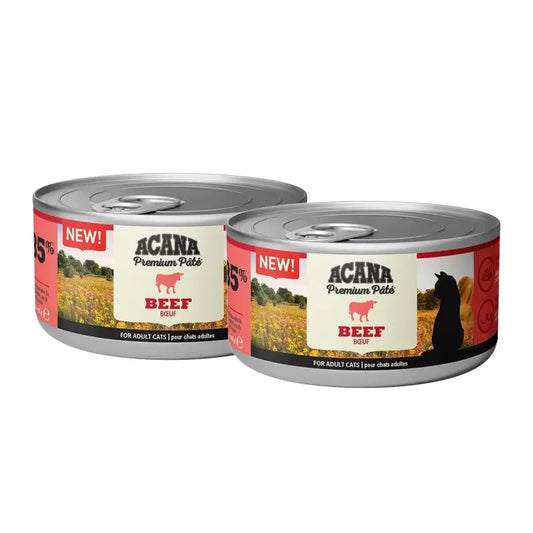 Acana Feline Premium naudanlihapasteija, 2 x 24 x 85 g:n pakkaus, kissan märkäruoka