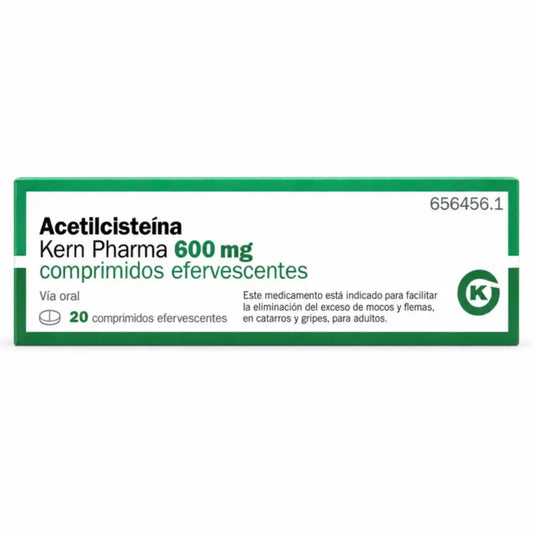 Asetyylikysteiini 600 mg, 20 poreilevaa tablettia, Kern Pharma