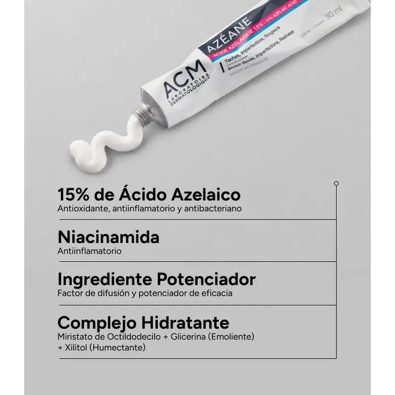 Acm Laboratoires Azeane Azelaiinihappo 15 % Voide 30 ml.