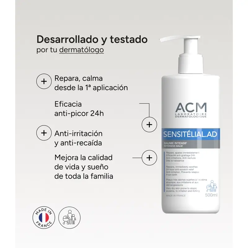 Acm Laboratoires Sensitelial.Ad Intensiivinen hoitoaine 500 ml 