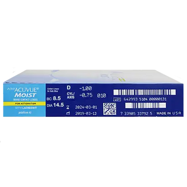 Acuvue 1 Day Moist  Toriset päivittäiskäyttöiset piilolinssit, 90 kappaletta