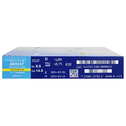 Acuvue 1 Day Moist  Toriset päivittäiskäyttöiset piilolinssit, 90 kappaletta
