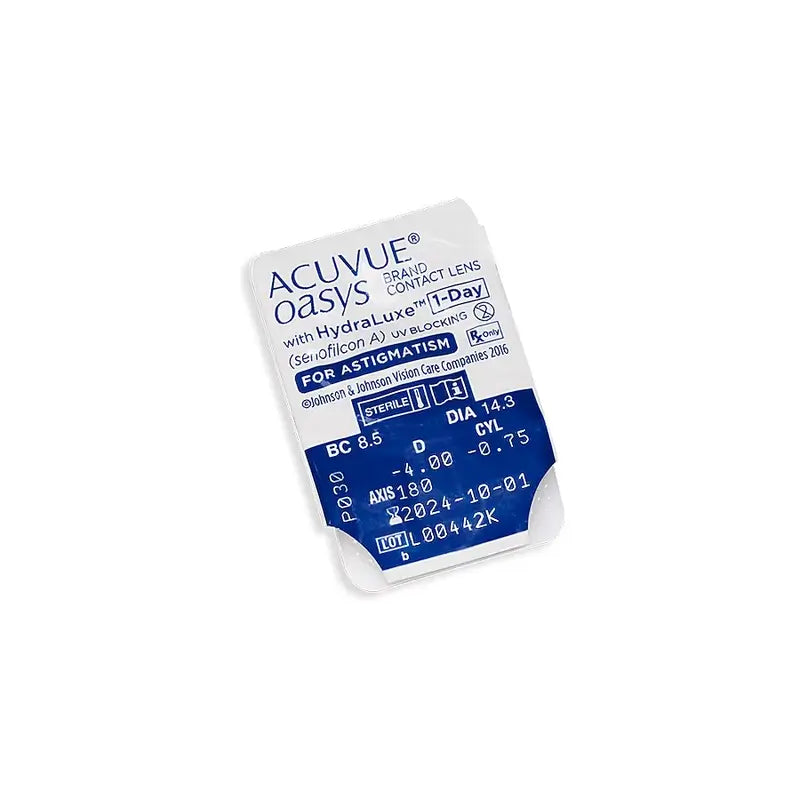 Acuvue Oasys 1 Day With Hydraluxe -toriset päivittäiskäyttöiset piilolinssit, 30 kpl