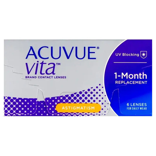 Acuvue Vita kuukausittaiset tooriset piilolinssit, 6 kpl