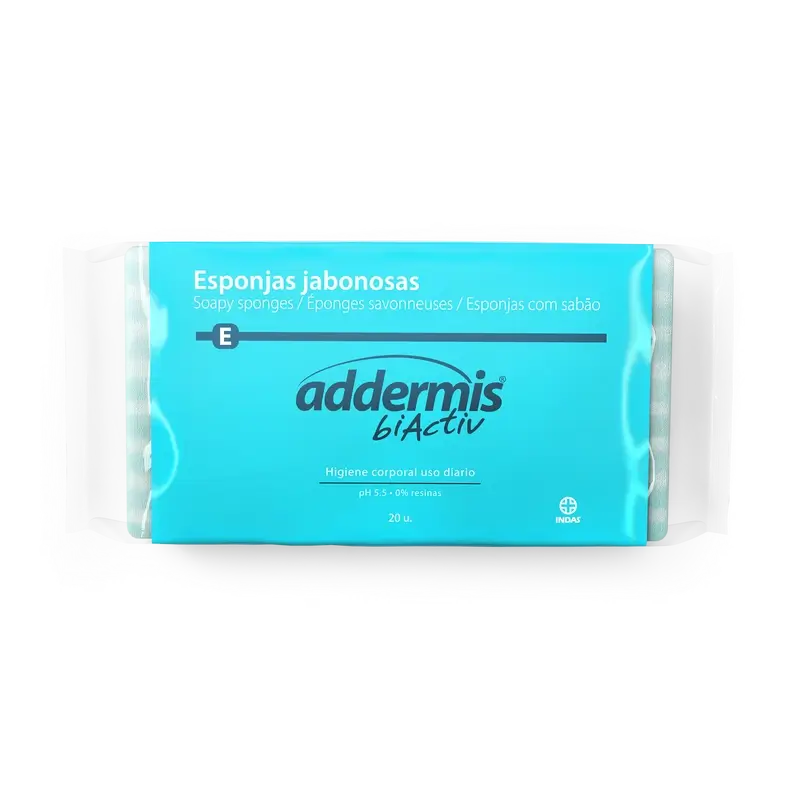 Addermis Biactiv -saippuasienet päivittäiseen pesuun, 20 kpl