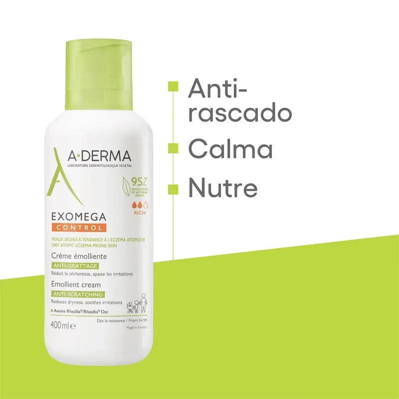 A-Derma Exomega Control -pehmentävä voide atooppiselle iholle 400 ml