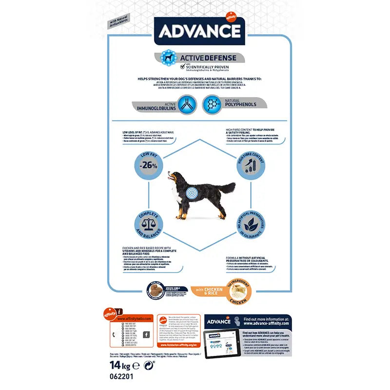 Advance Canine Adult Light Maxi Kana 14 kg, koiranruoka
