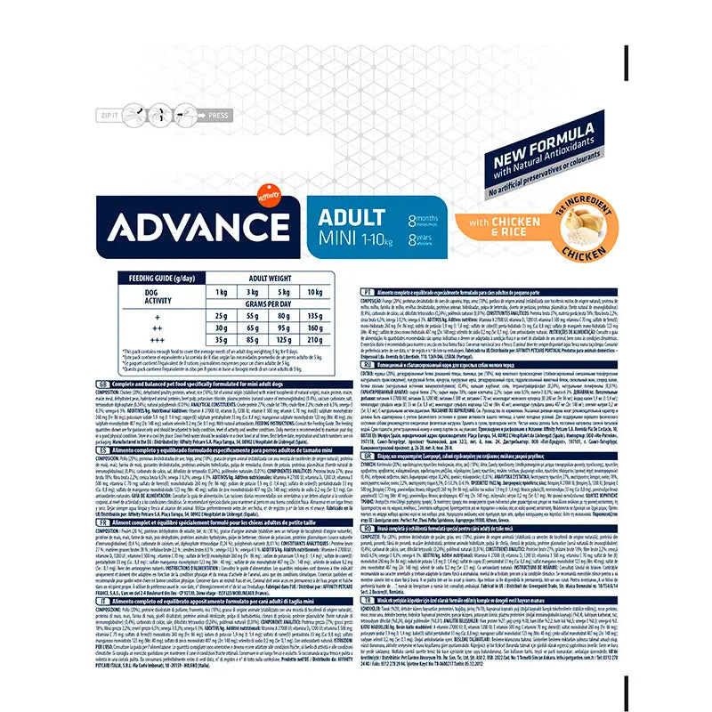 Advance Canine Adult Mini Kana ja riisi, 800 g, koiranruoka