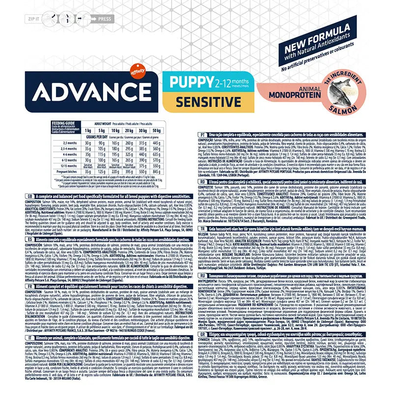 Advance Canine Puppy Sensitive Salmon, 800 g, koiranruoka