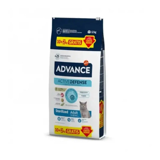 Advance Adult Sterilized -ruoka steriloiduille kissoille, kalkkunalla, 10+2 kg