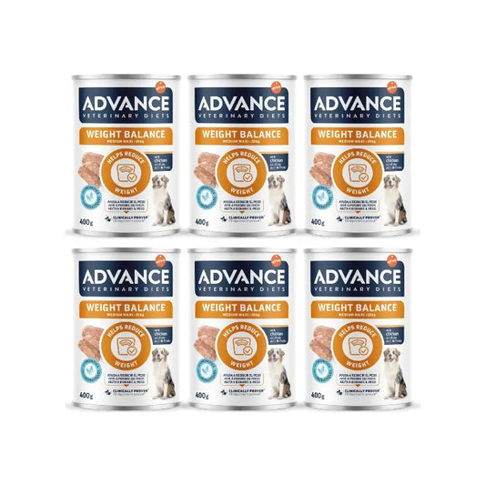 Advance Help Reduce Weight -kostearuoka koirille (keskikokoiset), yksittäispakkaus, 6 x 400 g