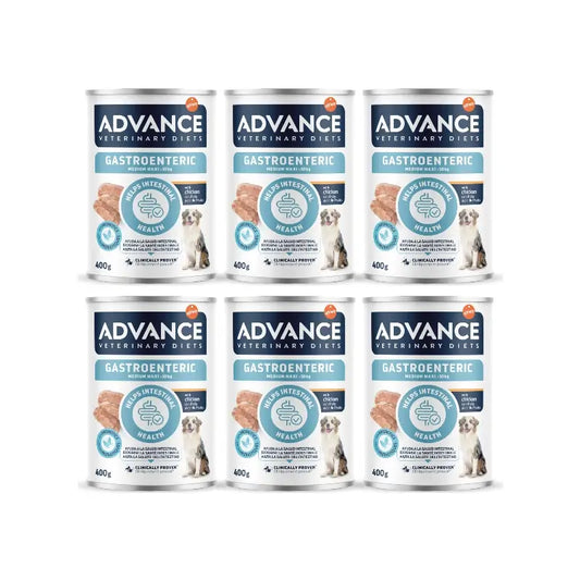 Advance-kostearuoka tukee suoliston terveyttä keskikokoisille koirille, yksittäispakkaus, 6 x 400 g