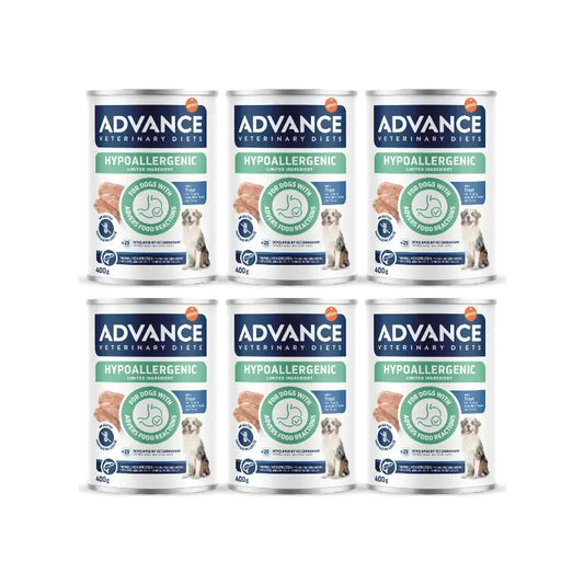 Advance-koiran märkäruoka, taimenella, yksittäispakkaus, 6 x 400 g