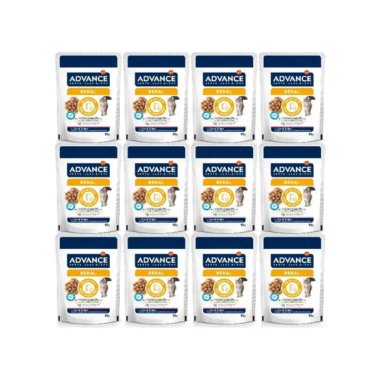 Advance-munuaisruokavalioon tarkoitettu kissan märkäruoka, yksittäispakkaus, 12 x 85 g
