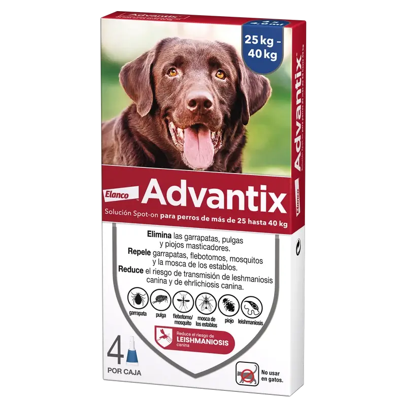 Advantix-loislääkepipetit yli 25 kg:n painoisille koirille, 4 kpl x 4 ml