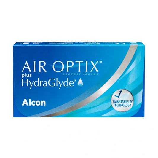 Air Optix Plus Hydraglade Monthly Spherical Contact Lenses, 3 units - -1.75, 8.6, 14.2