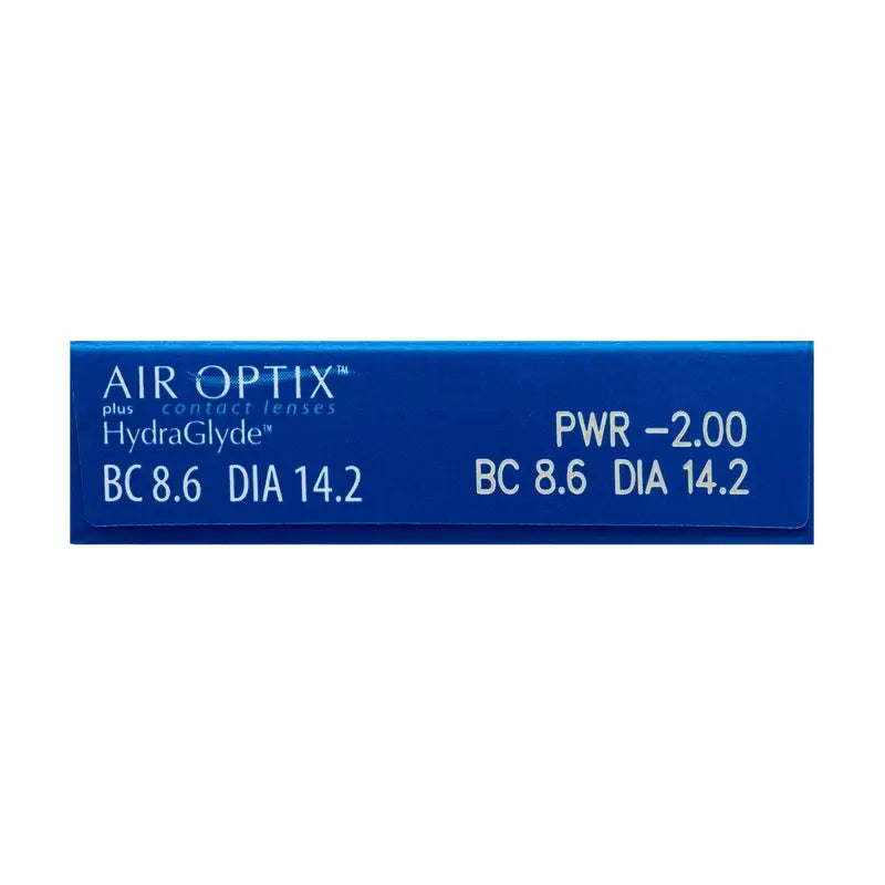 Air Optix Plus Hydraglade Monthly Spherical Contact Lenses, 6 units - -12.00, 8.6, 14.2