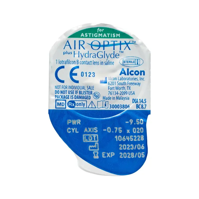 Air Optix Plus HydraGlyde -kuukausittaiset tooriset piilolinssit, 3 kpl