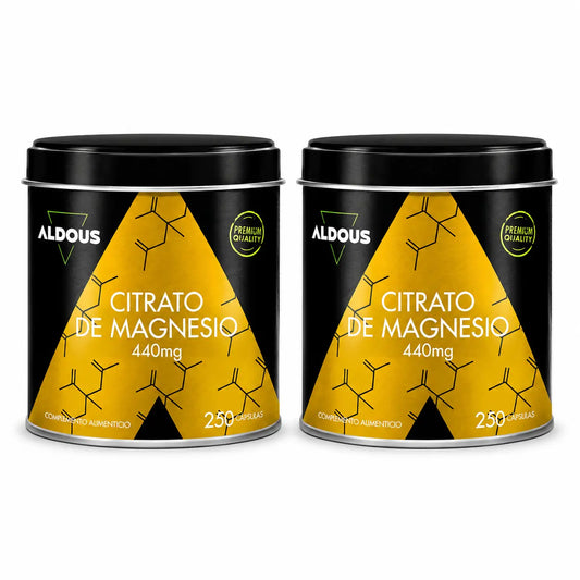 Aldous Bio - magnesiumsitraatti, 250 kapselia, 2 pakkausta