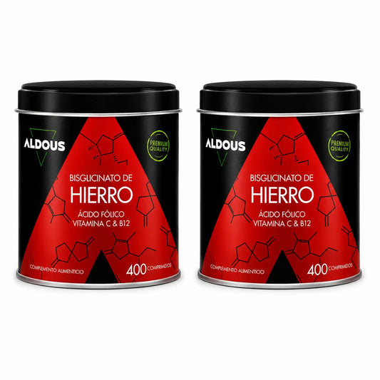 Aldous Bio: rauta, C-vitamiini, B12-vitamiini ja foolihappo, 200 kapselia, 2 pakkausta