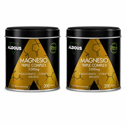 Aldous Bio Magnesio Complex Triple 3000 mg, 200 kapselia, 2 pakkausta
