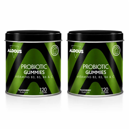 Aldous Bio -probiootit ja vitamiinit karkkipaloina, 120 kpl, 2 pakkausta
