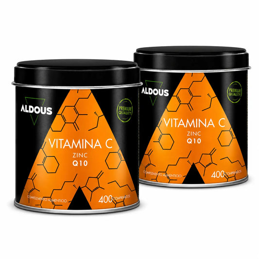Aldous Bio C-vitamiini, sinkki ja koentsyymi Q10, 400 tablettia, 2 pakkausta