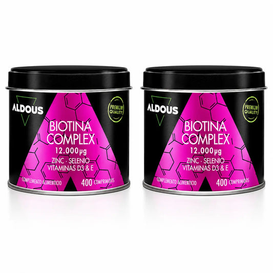 Aldous Labs: Biotiini, sinkki, seleeni, D3- ja E-vitamiini, 2 kpl:n pakkaus