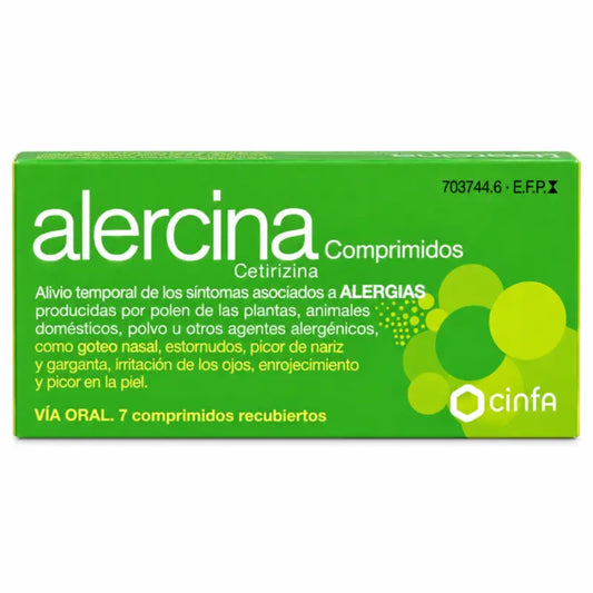 Alercina 10 mg, 7 päällystettyä tablettia