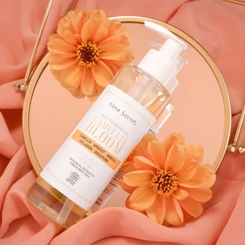 Alma Secret ”Oil To Milk” -meikinpoistoöljy, Camellia Bloom, 200 ml