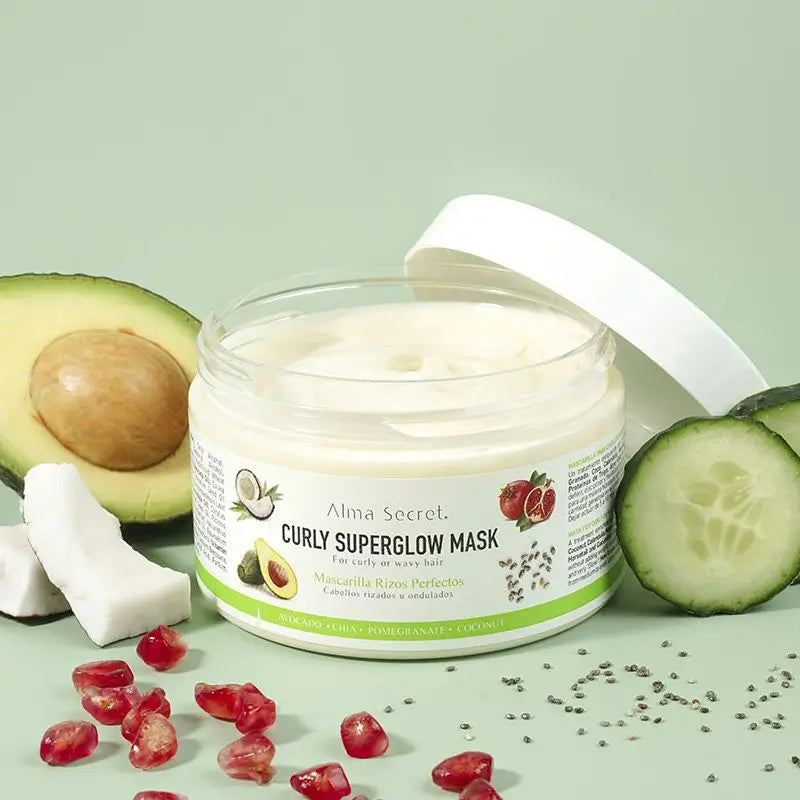 Alma Secret Curly Superglow -naamio (kiharat tai aaltoilevat hiukset)