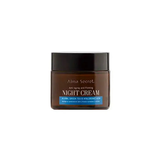 Alma Secret: Jojoba, vihreä tee ja hyaluronihappo sisältävä, ihoa uudistava yövoide