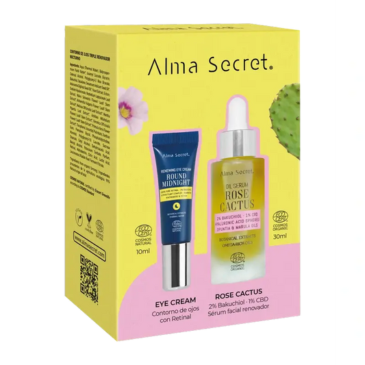Alma Secret Pack Rose Cactus 30 ml + Midnight Retinal -silmänympärysvoide 10 ml