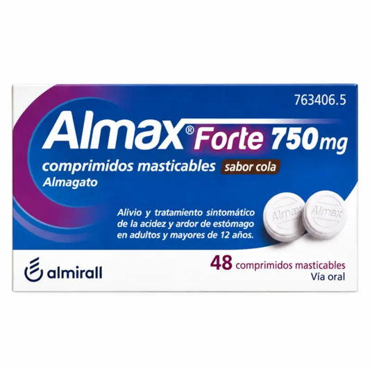 Almax forte 750 mg, kolan maku | 48 tablettia