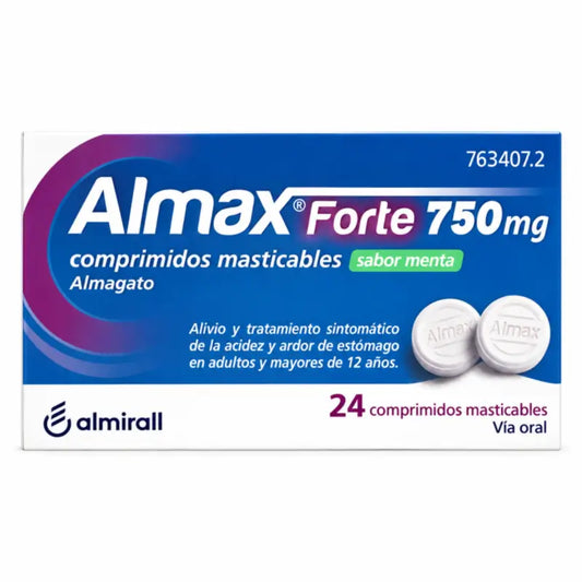 Almax 750 mg, mintunmakuinen, 24 purutablettia