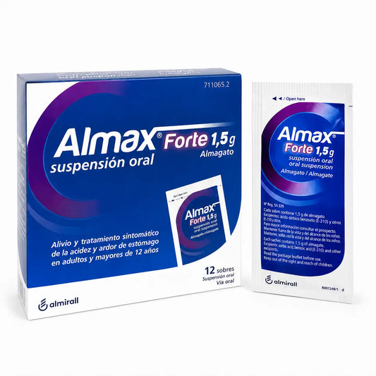Almax Forte 1,5 g, 24 pussia, suun kautta otettava suspensio